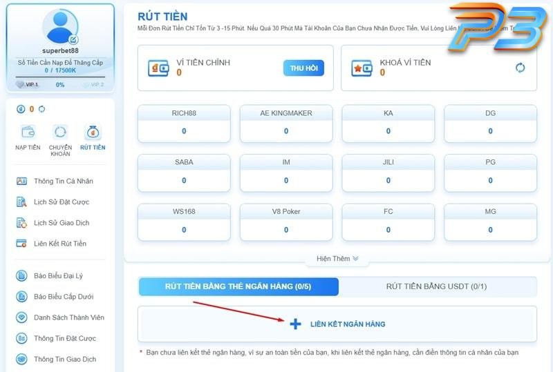 Cách Rút Tiền Nhanh P3: Hướng Dẫn Chi Tiết Từ A-Z 3 Bạn cần thêm thông tin STK ngân hàng mới có thể rút tiền